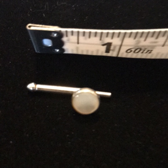 3/$15 ⭐️ Vintage tuxedo studs. 3 swank silver tone and one unbranded gold tone - Picture 3 of 4